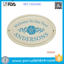 Custom DIY Yourself Wholesale Ceramic Garden Doorplate